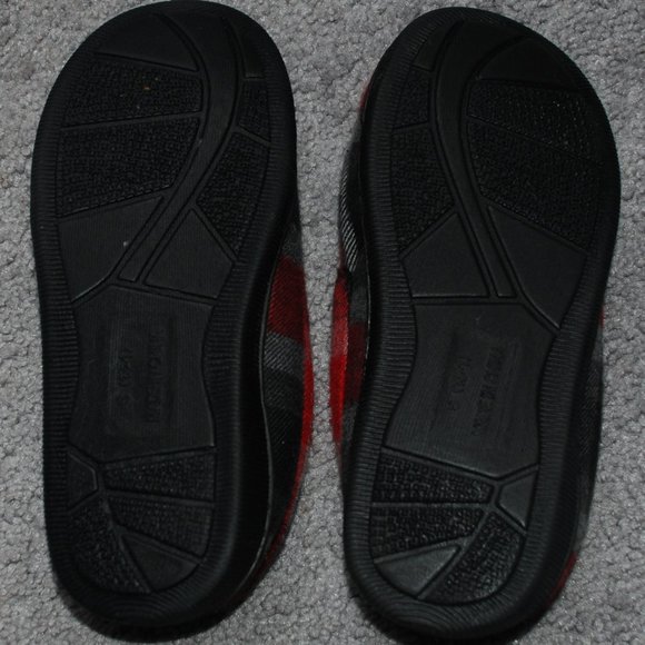 Boys Plaid Slip On Slippers - Size Youth Small (13-1) - Picture 7 of 8